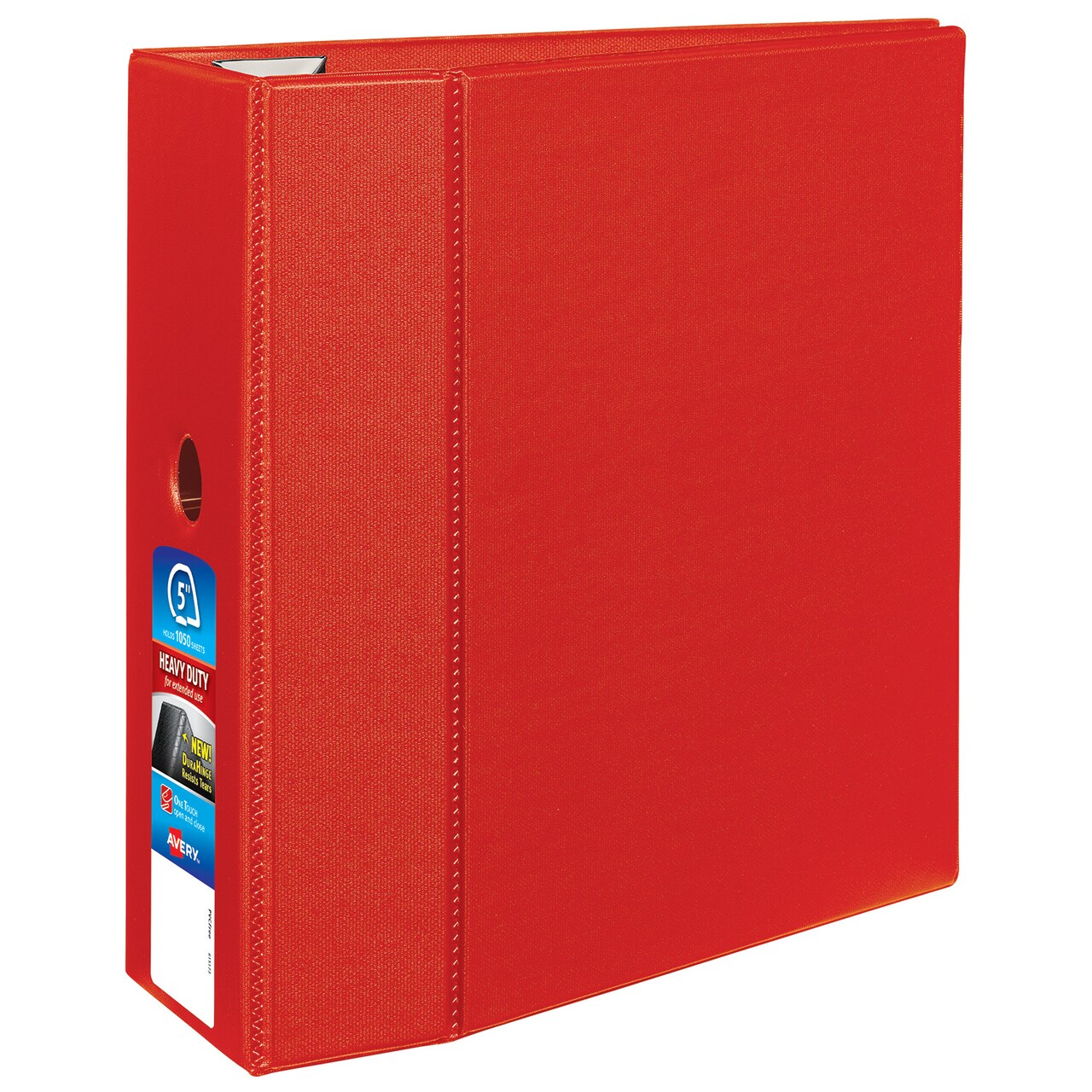 Avery Heavy-Duty 3 Ring Binder, 5" One Touch EZD Rings, 2.3/4.8" Spine, 1 Red Binder (79586)